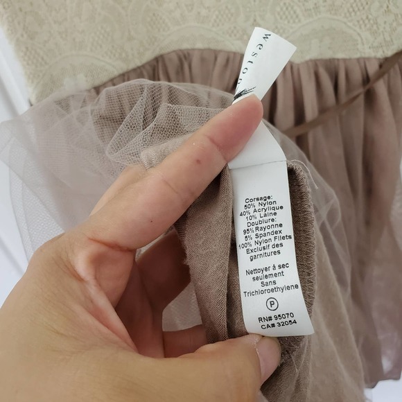 Weston Wear Anthropologie Sz Small Lace Sleeveless Dulcie Tulle Mini Dress - Picture 10 of 12